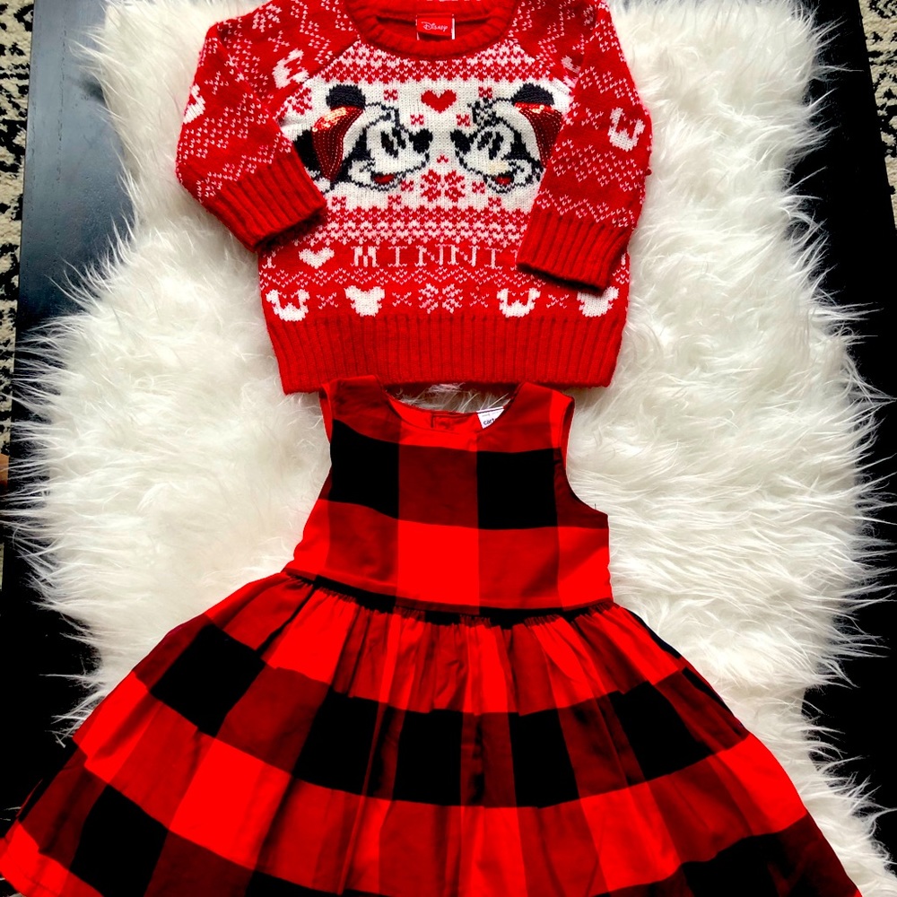 Holiday dress and sweater